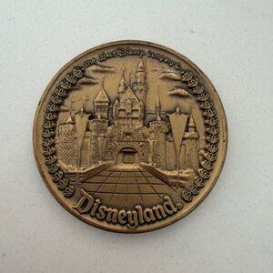 Vintage Disneyland 5 lands and Main St coin token medallion
